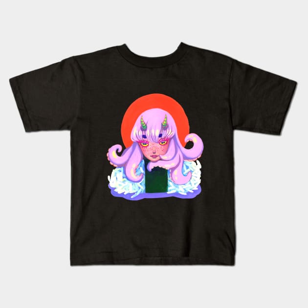 Tako Kids T-Shirt by LavendarCat